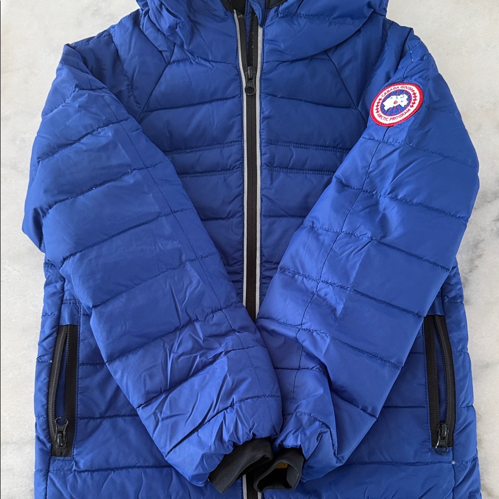 Kids Blue Puffer Jacket Canada Goose